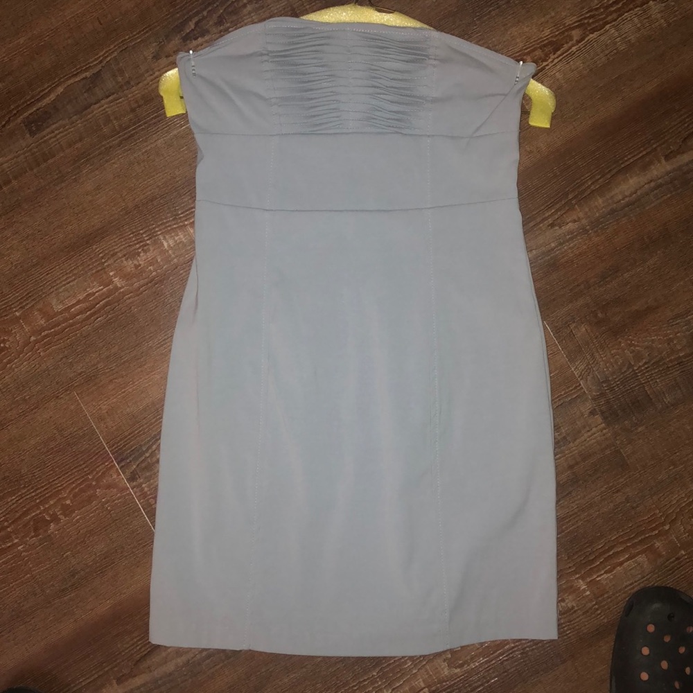 Solemio strapless mini dress light blue small